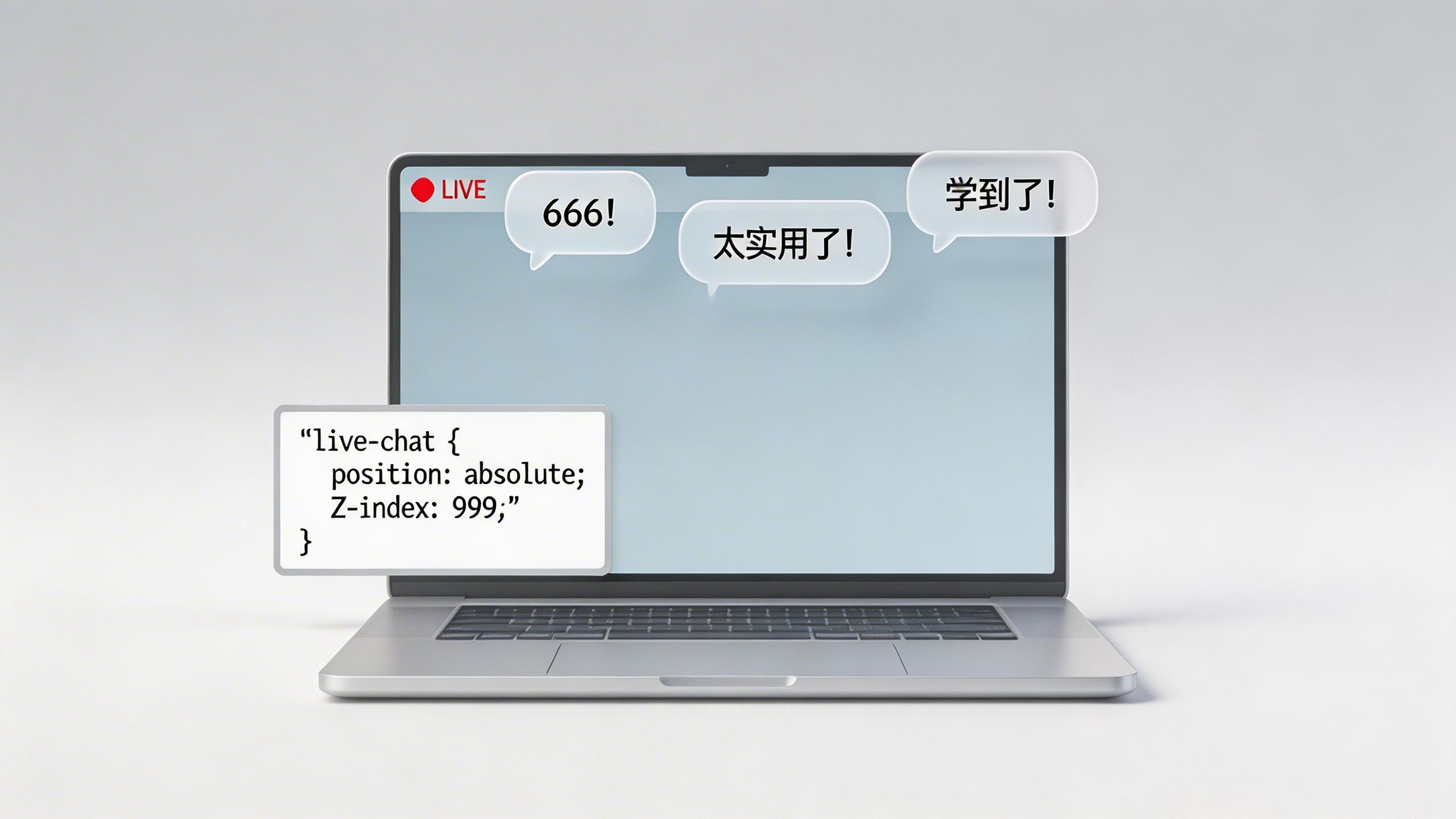 一段代码，让直播留言“浮”在视频上