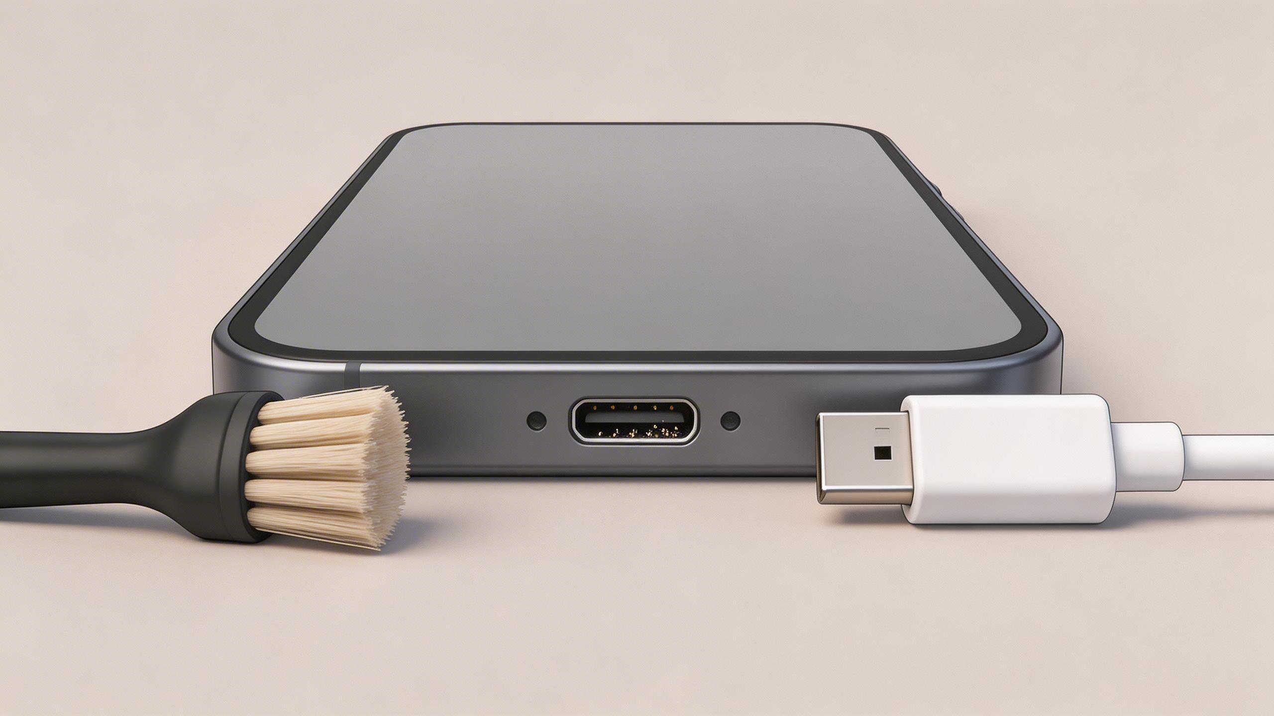 手机USB-C端口清洁指南