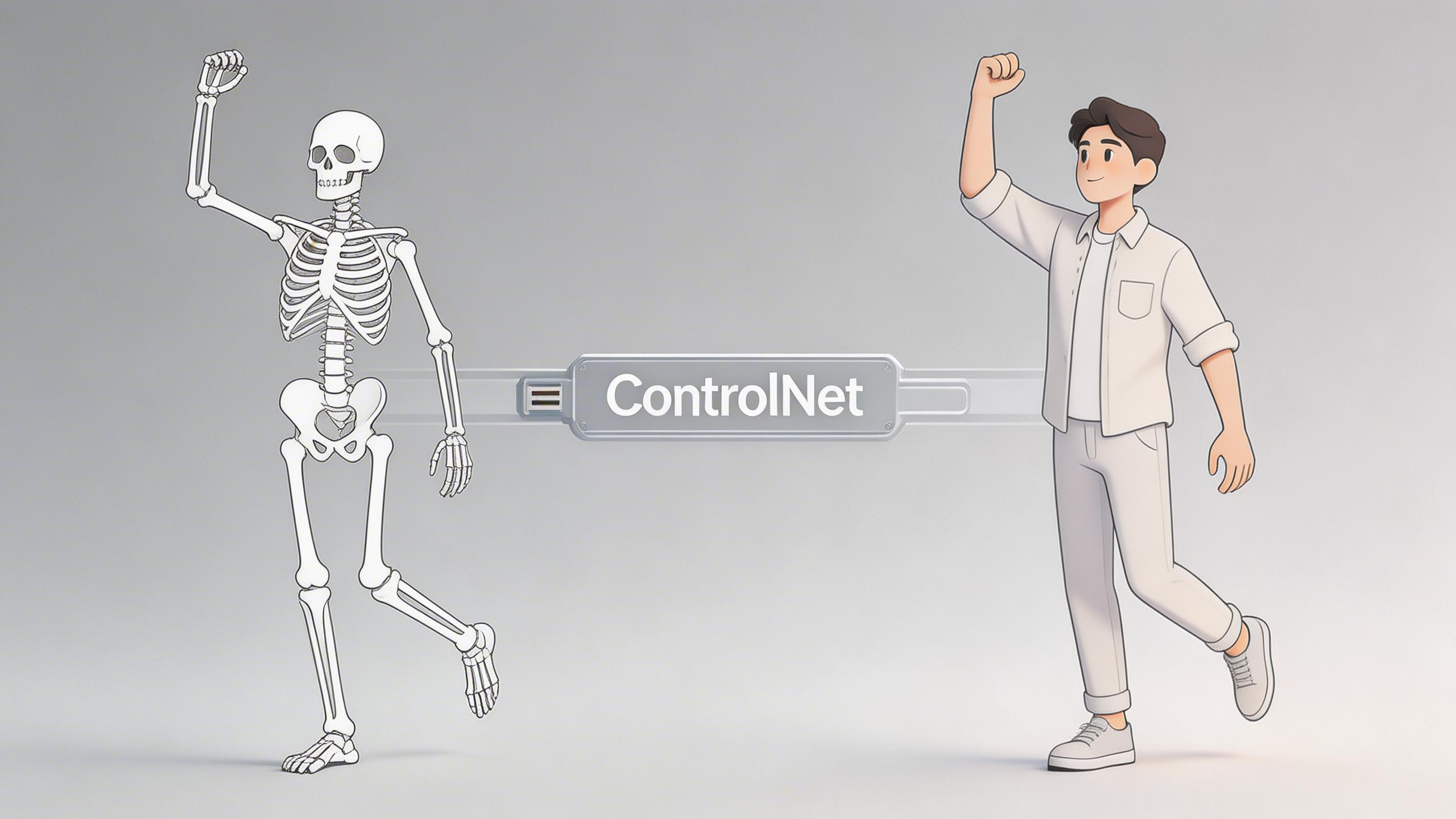 用骨架控制AI绘画：ControlNet插件入门