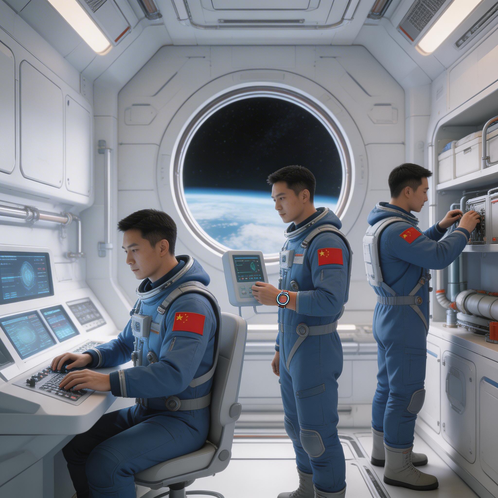 神舟二十一号乘组完成二次出舱后的空间站日常