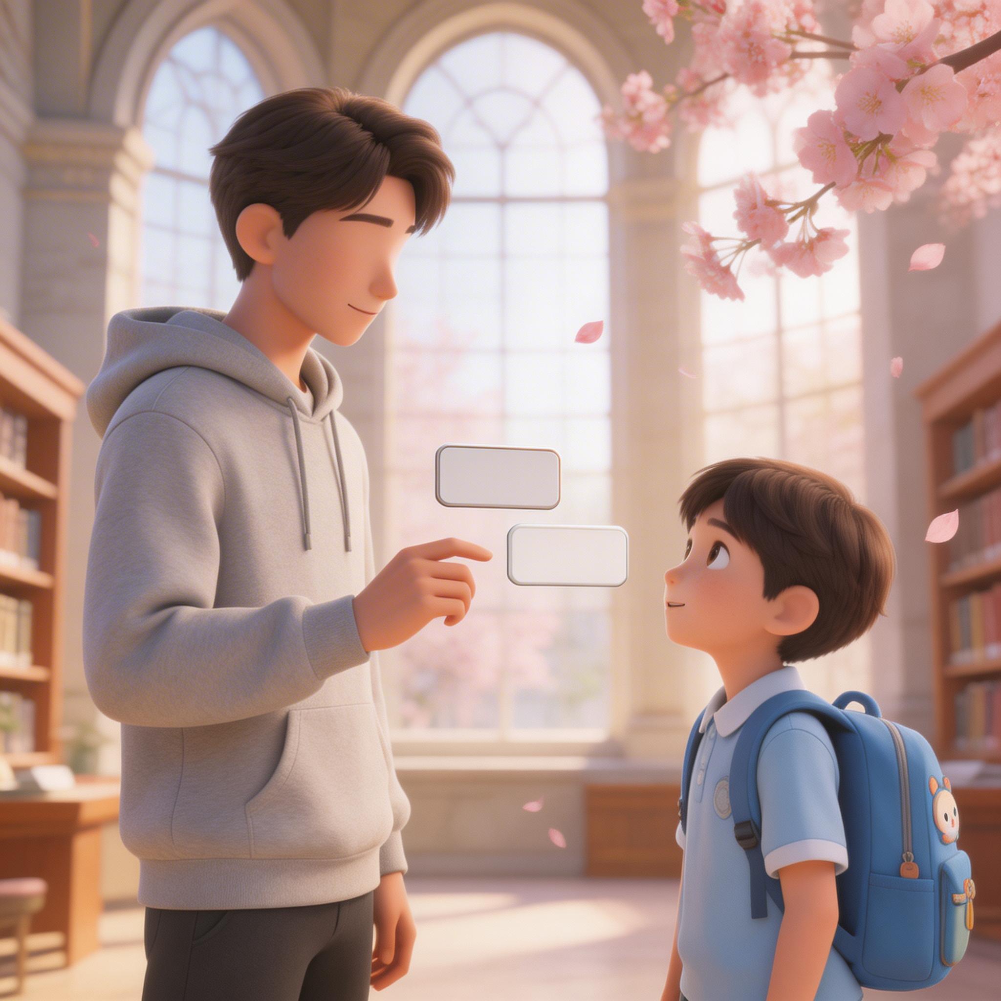天津大学图书馆的问答小卡片：当大学生遇见小学生